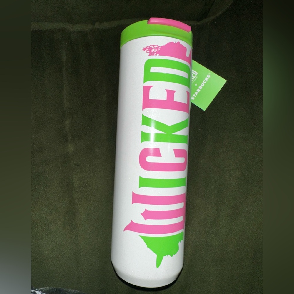 Starbucks Vibrant Green and Pink Tumbler